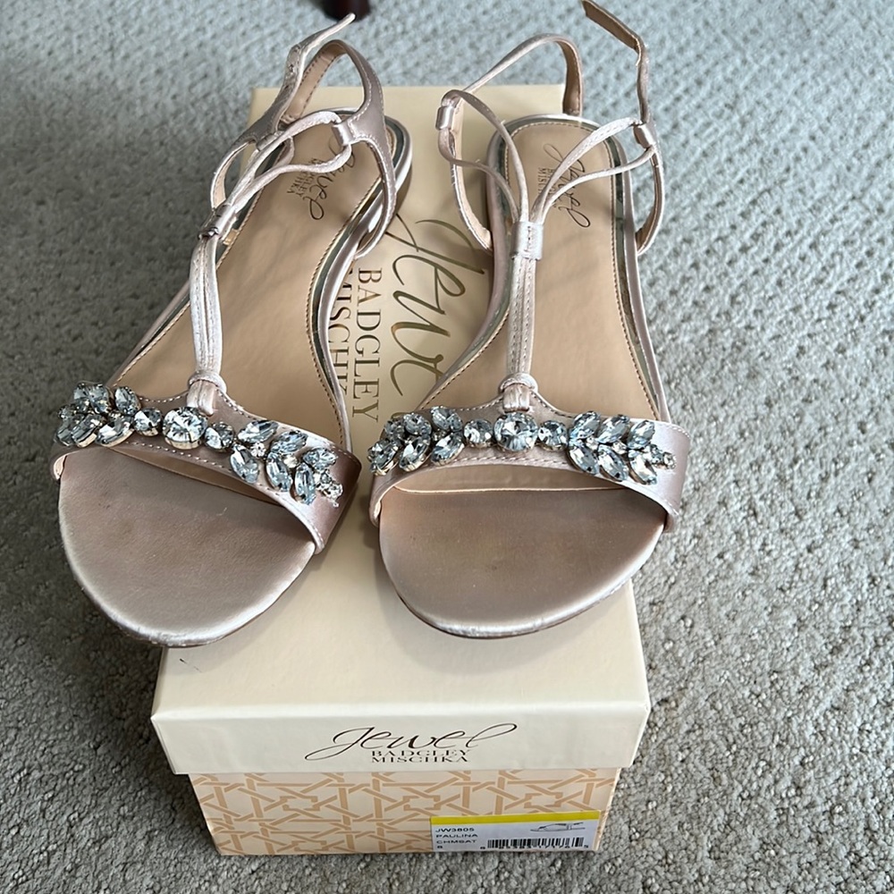Wedding flats worn once in great condition (champagne color)